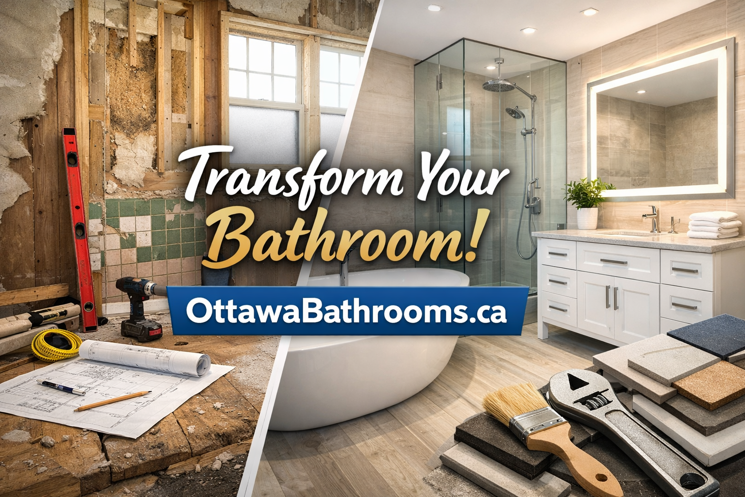 Luxury bathroom renovation in Ottawa